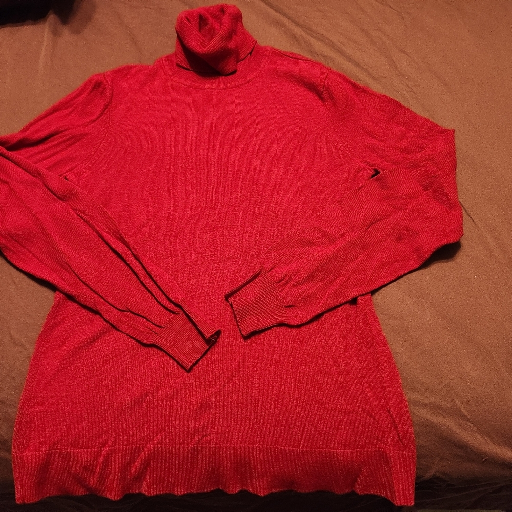 Red Turtleneck Sweater